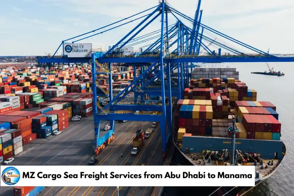 MZ Cargo Sea Freight Services from Abu Dhabi to Manama
